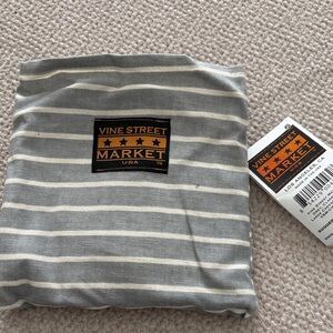 Vine Street Market canvas gray Striped tote